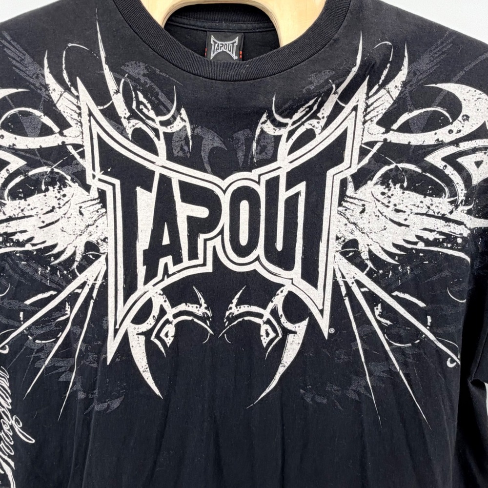 VTG Y2K Mens Tapout Tribal American Grunge Arrogant Black T Shirt Size 3XL